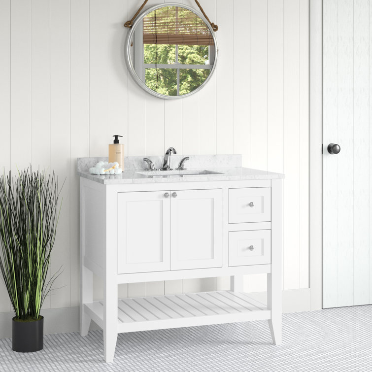 Beachcrest Home Galveston 37" Single Bathroom Vanity Set & Reviews